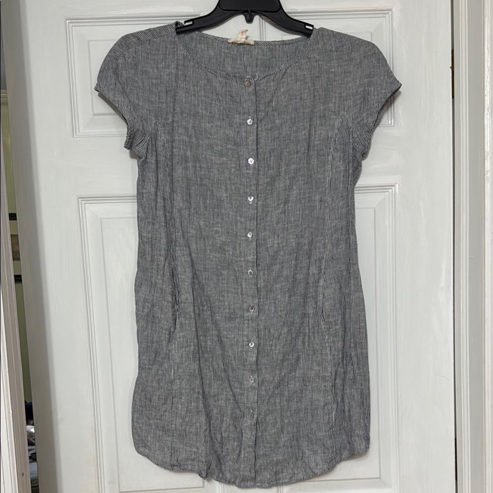 EUC Eileen Fisher Gray Mini Dress, Petite Small